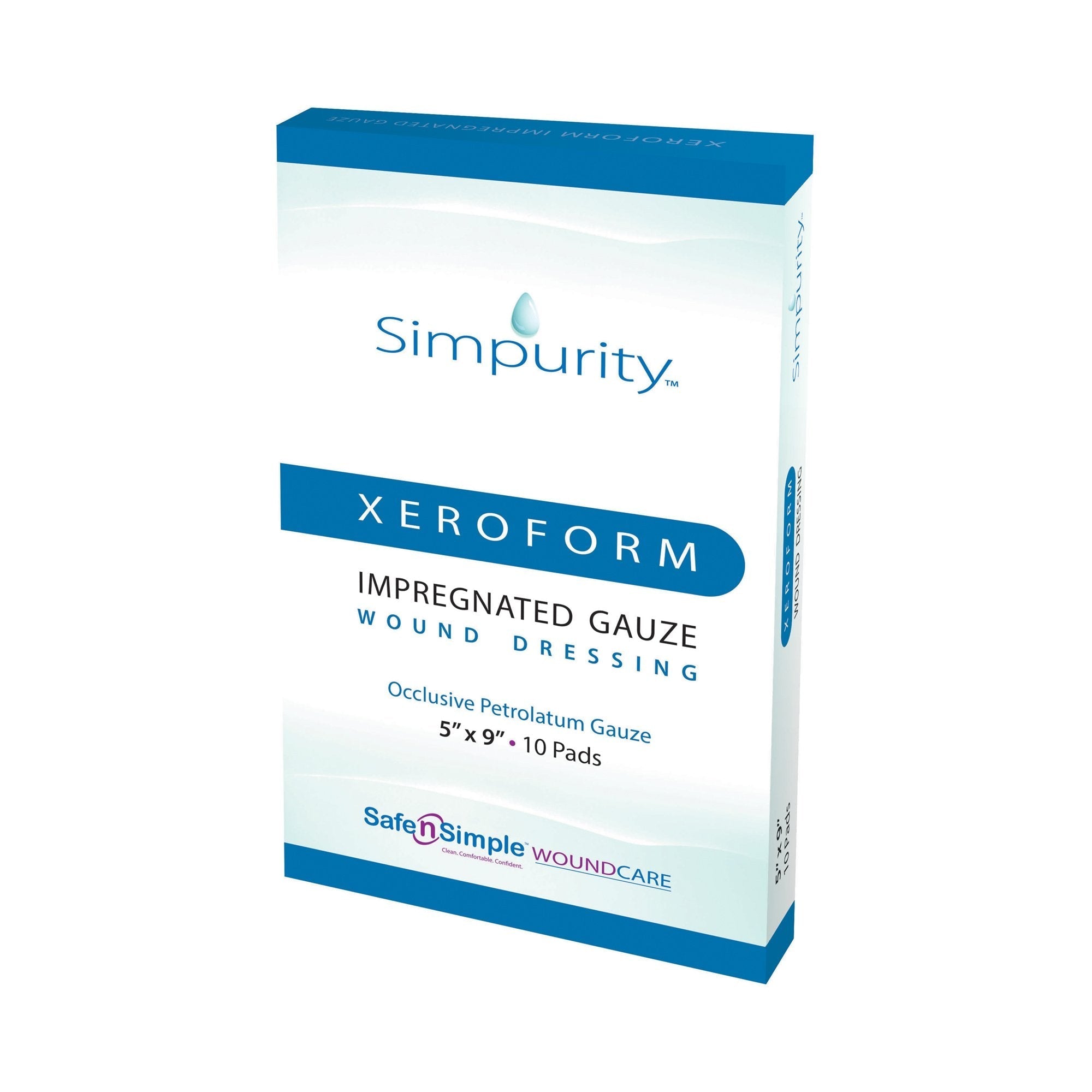 Xeroform Petrolatum Impregnated Dressing Simpurity Rectangle 5 X 9 Inch Sterile
