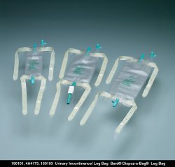 Urinary Leg Bag Bard Dispoz-a-Bag Anti-Reflux Valve Sterile 950 mL Vinyl