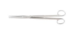 Dissecting Scissors Miltex Mayo 9 Inch Length OR Grade German Stainless Steel NonSterile Finger Ring Handle Straight, Beveled Sharp Tip / Sharp Tip