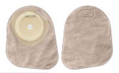 Ostomy Pouch Premier One-Piece System 7 Inch Length Flat, Pre-Cut 1-3/16 Inch Stoma Closed End
