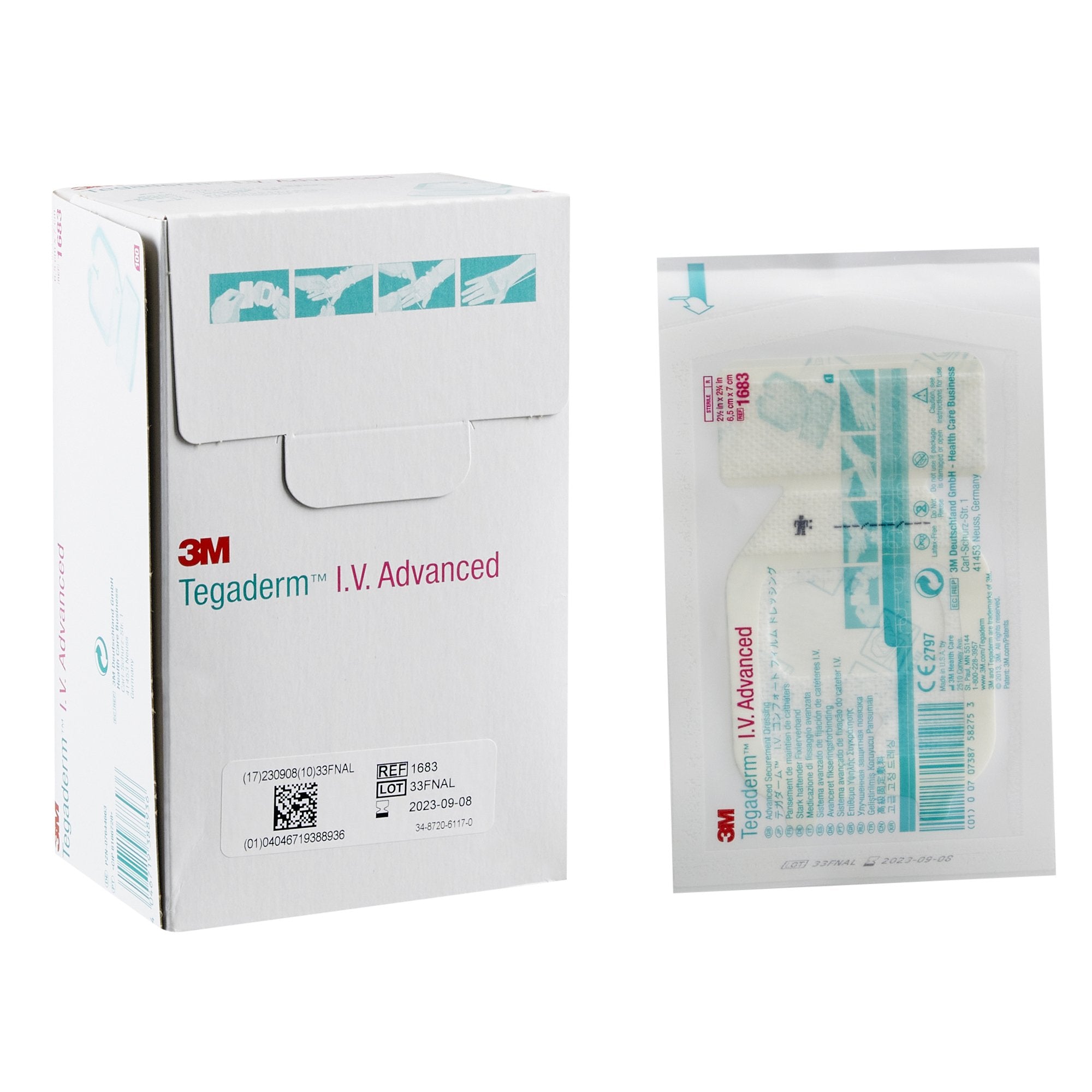 I.V. Dressing 3M Tegaderm Film 2-1/2 X 2-3/4 Inch Sterile