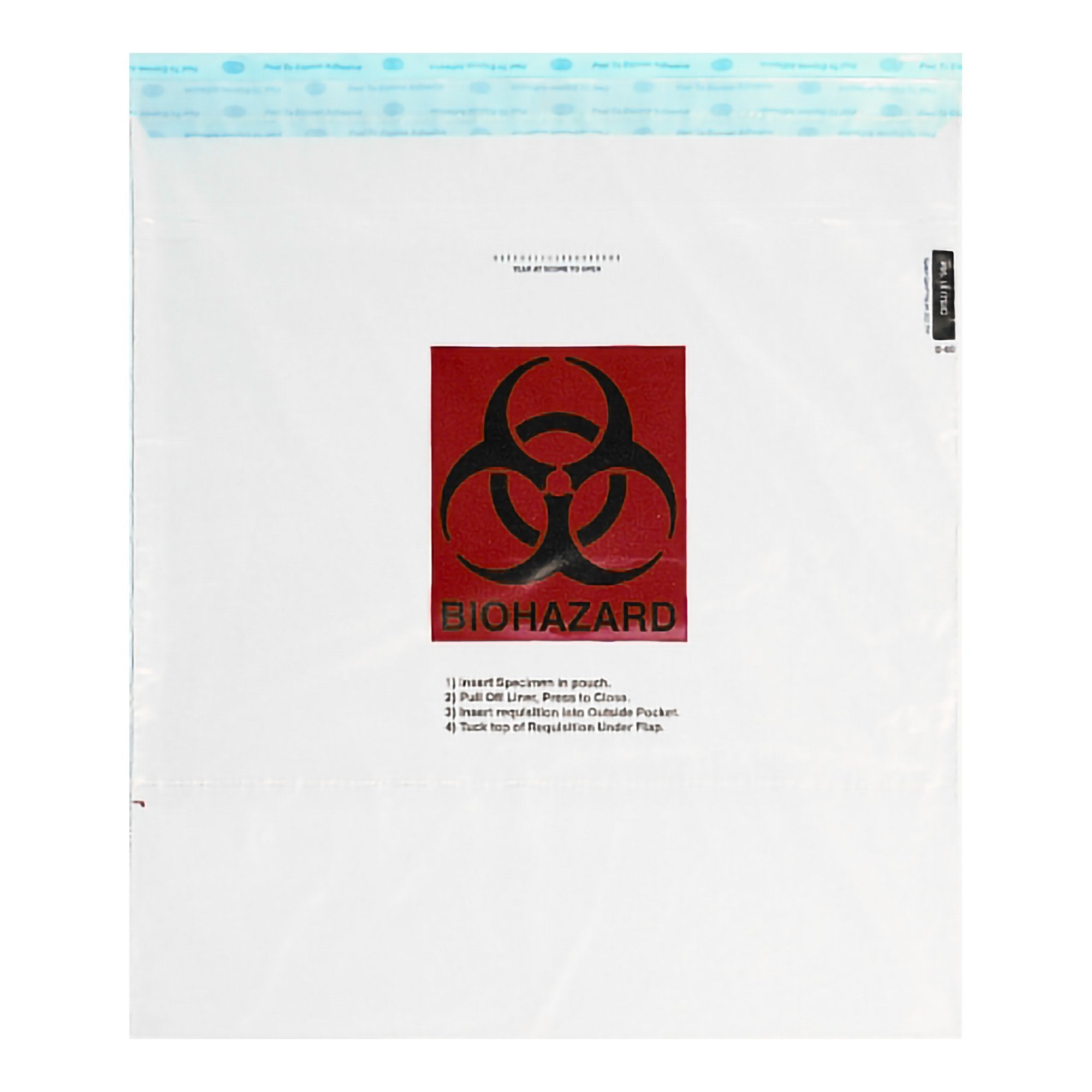Specimen Transport Bag with Document Pouch Speci Gard 15 X 17 Inch Adhesive Closure Biohazard Symbol / Storage Instructions / Instructions for Use NonSterile