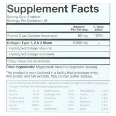youtheory collagen type 1 and 2 and 3 290 tablets