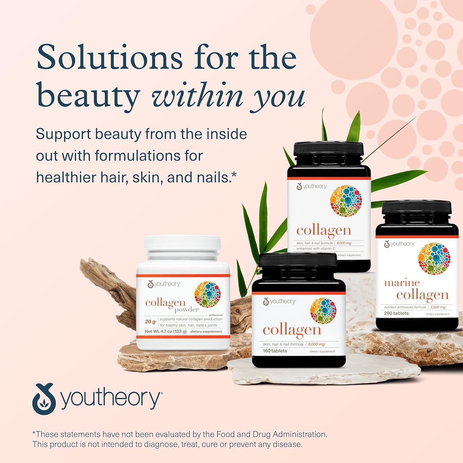 youtheory collagen type 1 and 2 and 3 advanced formula 160 tablets