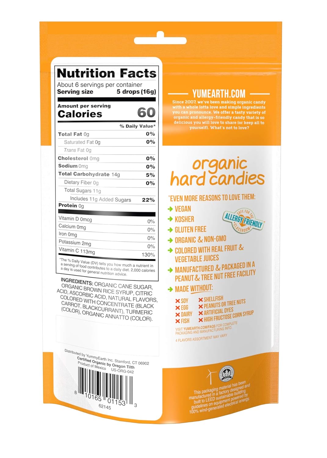 yummy earth organic vitamin c drops citrus grove case of 6 3 3 oz