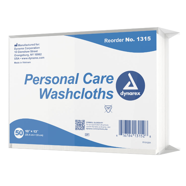 Dynarex Personal Cleansing Washcloths (Dry Wipes)
