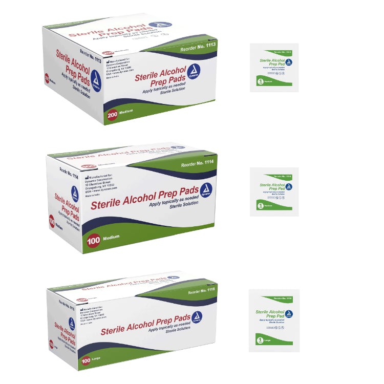 dynarex sterile alcohol prep pads 2