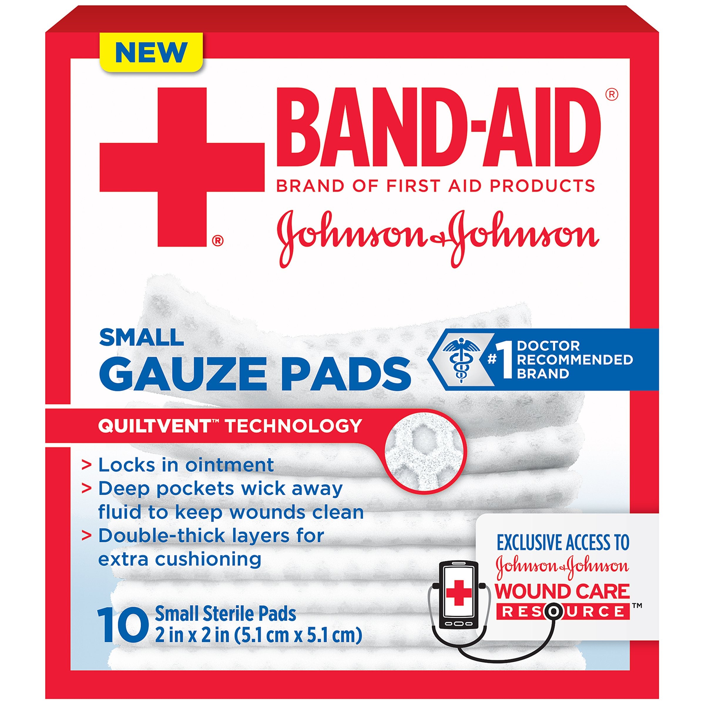 Gauze Sponge Band-Aid 2 X 2 Inch Sterile 1 per Pack