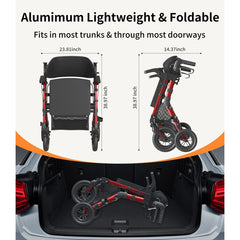 z51 shift combo 2 in 1 rollator transport chair walker