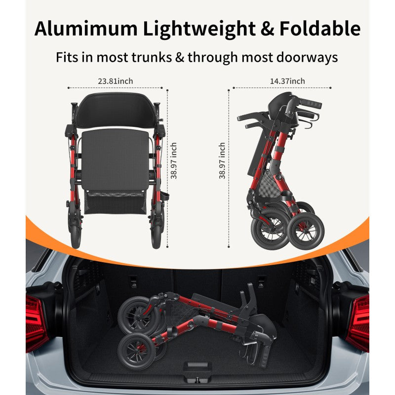 z51 shift combo 2 in 1 rollator transport chair walker