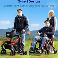 z55 versatile 2 in 1 rollator walker