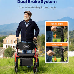 z55 versatile 2 in 1 rollator walker