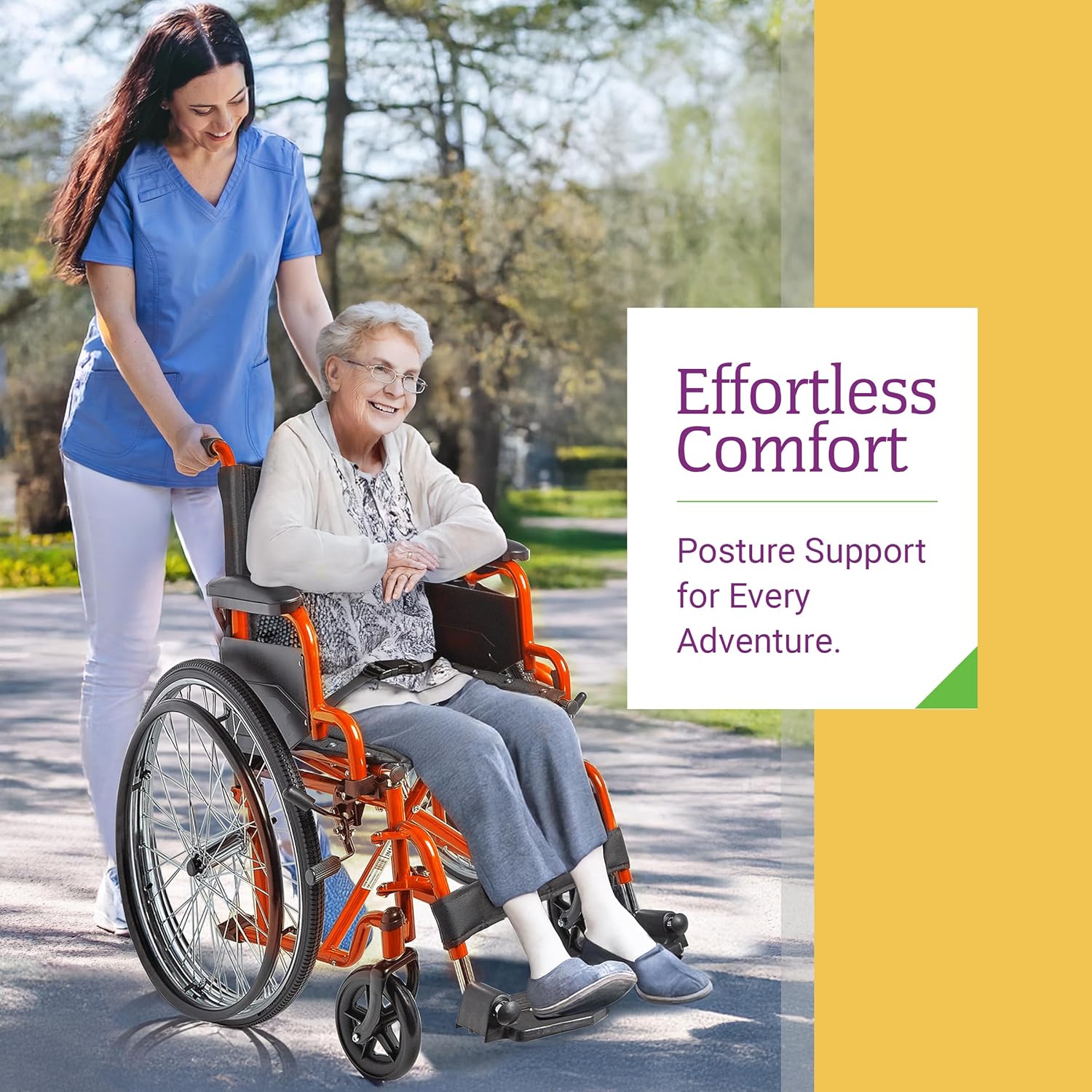 ziggo wheelchair lightweight folding 12 orange