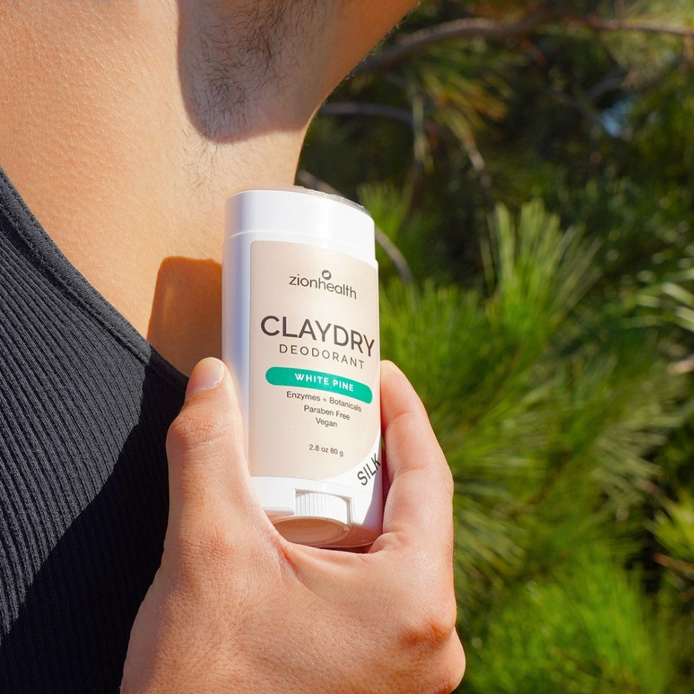 zion health claydry silk deodorant white pine 2 5 oz