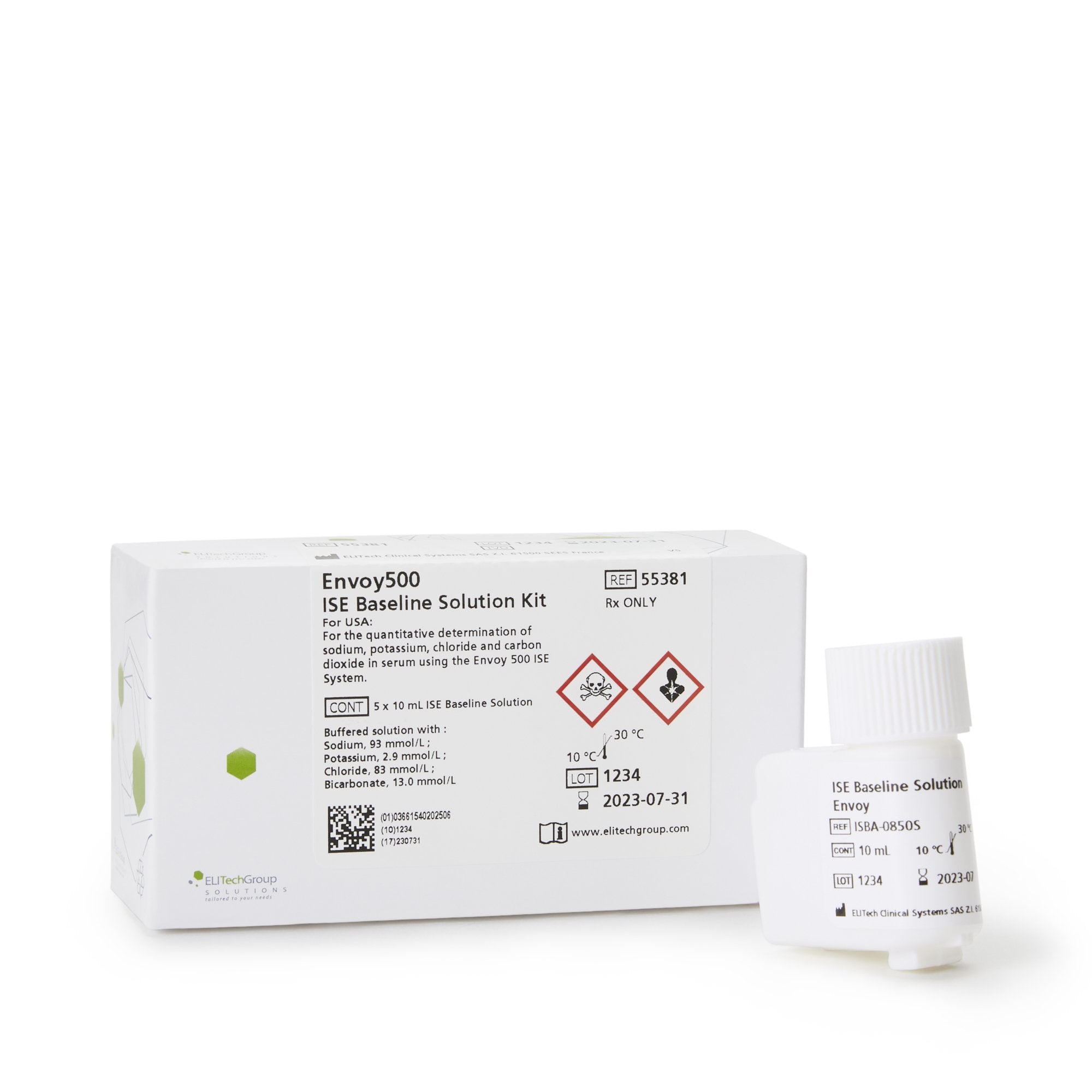 ISE Baseline Solution 5 X 10 mL For Envoy 500 Analyzers