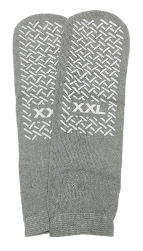 Slipper Socks; Xxl Grey Pair Men's 12 13   All Care Store