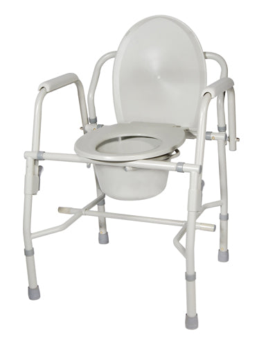 Drop Arm Commode Deluxe kd Steel   All Care Store