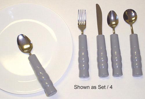 Weighted Utensils Set/3 Teaspoon Fork & Knife All Care Store