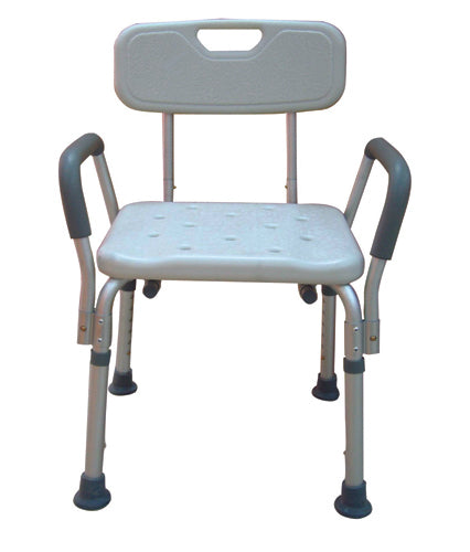 Bath Bench Adj Ht. W/back kd W/remov Padded Arms (drive) All Care Store