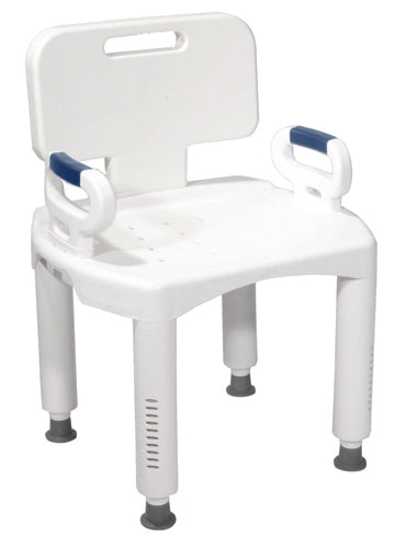 Bath Bench Premium Series With Back And Arms All Care Store