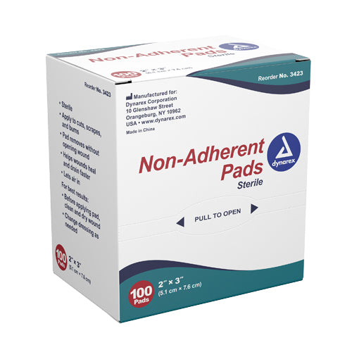 Non adherent Gauze Pad Sterile 2  X 3  Bx/100   All Care Store