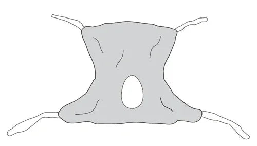 Patient Sling Full Body 53x42  Mesh  Commode Opening  Medium   All Care Store