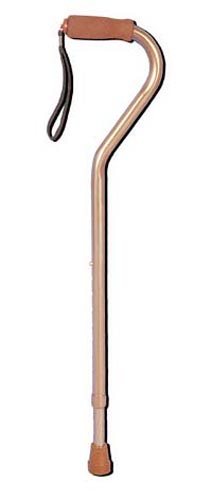 Deluxe Adjustable Cane Offset W/wrist Strap bronze   All Care Store