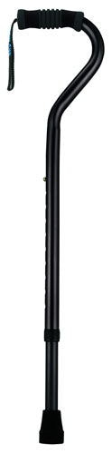 Standard Offset Walking Cane Adjustable Aluminum Black - All Care Store