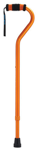 Standard Offset Walking Cane Adjustable Aluminum Orange - All Care Store