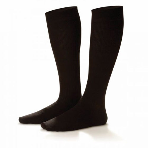 Mens Support Dress Socks Firm 20-30 Black Large Adult Pair - All Care Store