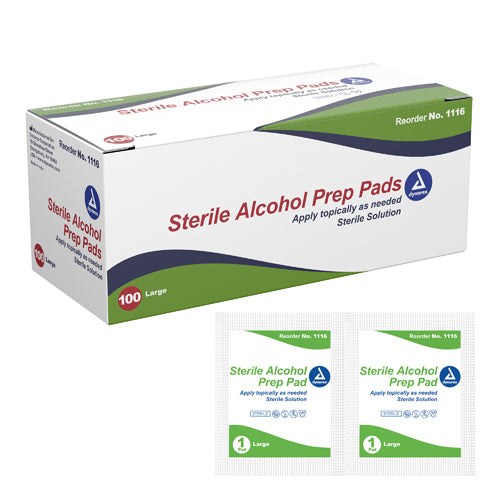 Alcohol Prep Pads Large Bx/100 All Care Store
