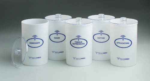 Sundry Jars- Labeled Glass (set/5) 7 X 4.25 - All Care Store