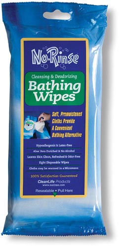 No Rinse Bathing Wipes Retail Package  Pk/8   All Care Store