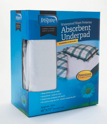 Inspire Reusable Absorbent Underpad Oversize 36 X 72 All Care Store