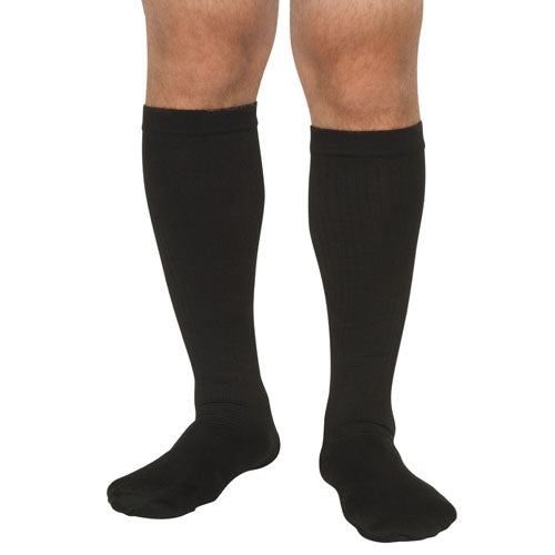 Men's Mild Support Socks 10 15mmhg Black Small/medium All Care Store