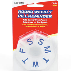 Round Weekly Pill Box Clear All Care Store