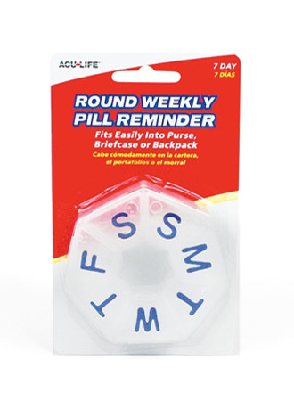 Round Weekly Pill Box Clear All Care Store