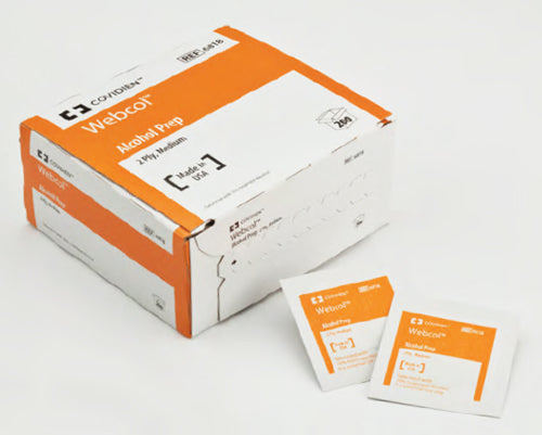 Webcol Alcohol Prep Pads Bx/200 Medium 2 ply All Care Store