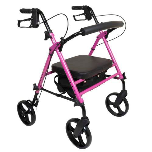 Rollator Aluminum Height Adjustable Pink All Care Store