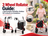 3 Wheel Rollator Guide: Lightweight Mobility Walker for Indoors & Outdoors