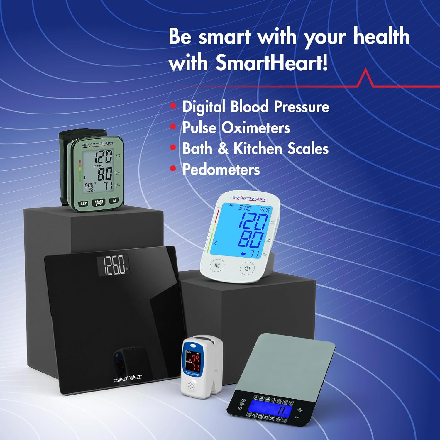 SmartHeart talking pulse oximeter fingertip oxygen monitor — AllCare Store