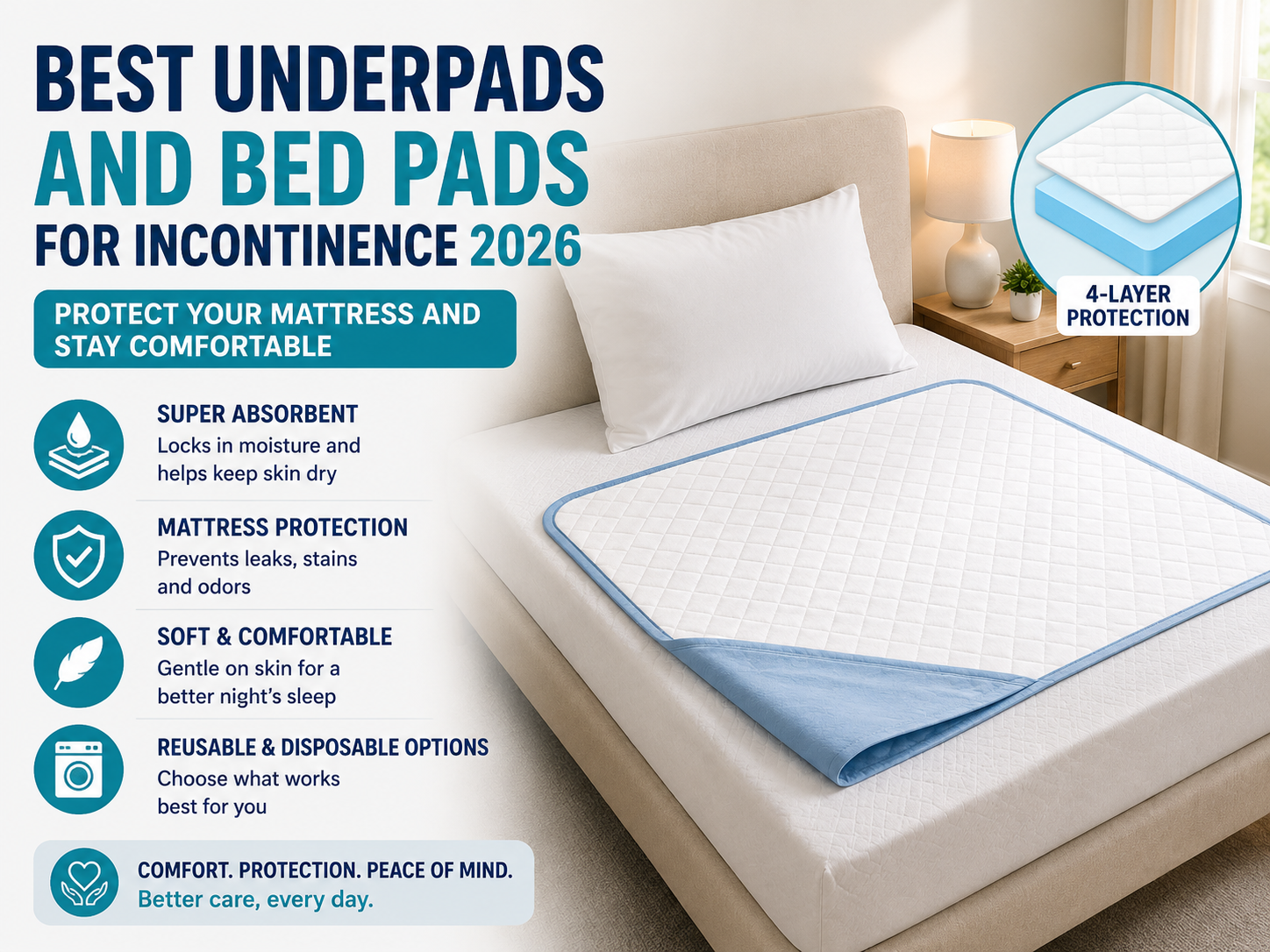 Best Underpads and Bed Pads for Incontinence 2026