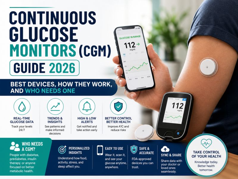 Continuous Glucose Monitors (CGM) Guide 2026: Best Devices, How They Work, and Who Needs One