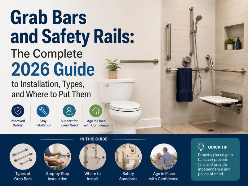 Grab Bars and Safety Rails: The Complete 2026 Guide to Installation, Types, and Where to Put Them