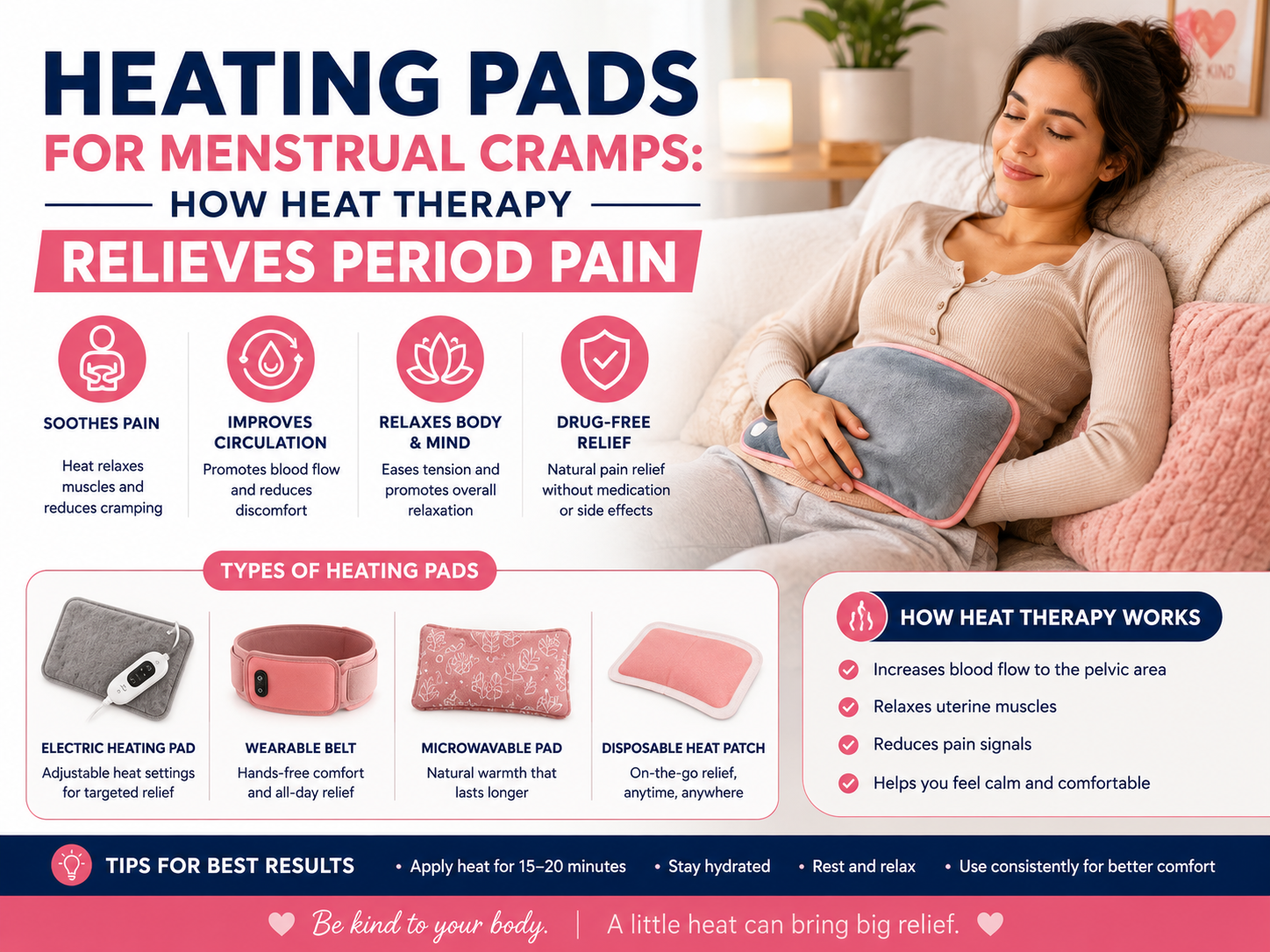 Heating Pads for Menstrual Cramps: How Heat Therapy Relieves Period Pain