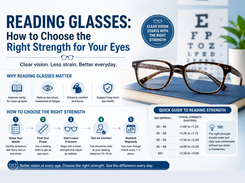 Reading Glasses: How to Choose the Right Strength for Your Eyes