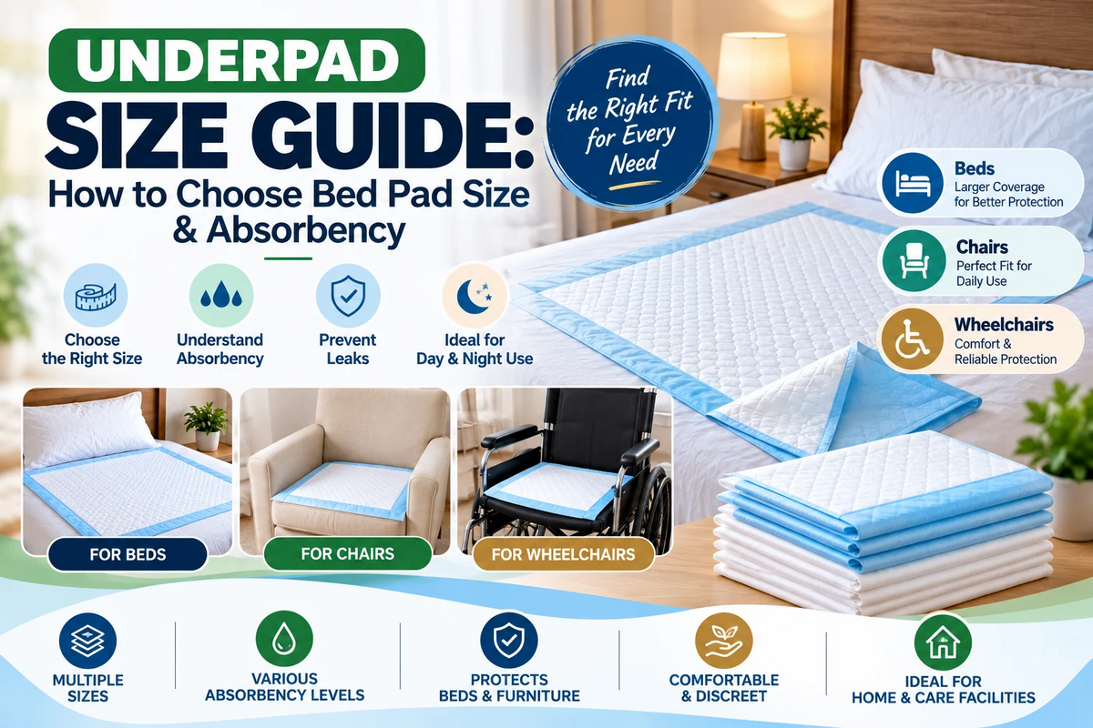 Underpad Size Guide: How to Choose Bed Pad Size & Absorbency