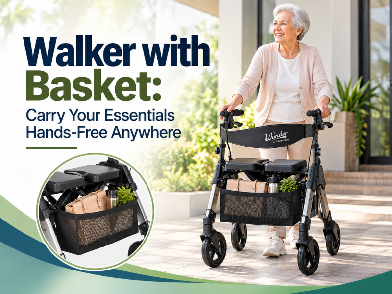 Walker with Basket: Carry Your Essentials Hands-Free Anywhere