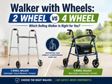 Walker with Wheels: 2 Wheel vs 4 Wheel, Which Rolling Walker Is Right for You?