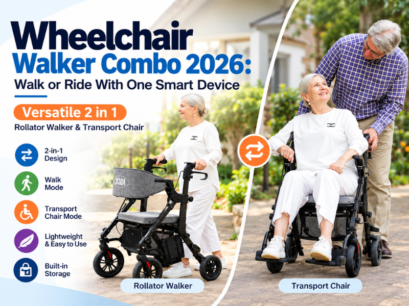 Wheelchair Walker Combo 2026: Walk or Ride With One Smart Device